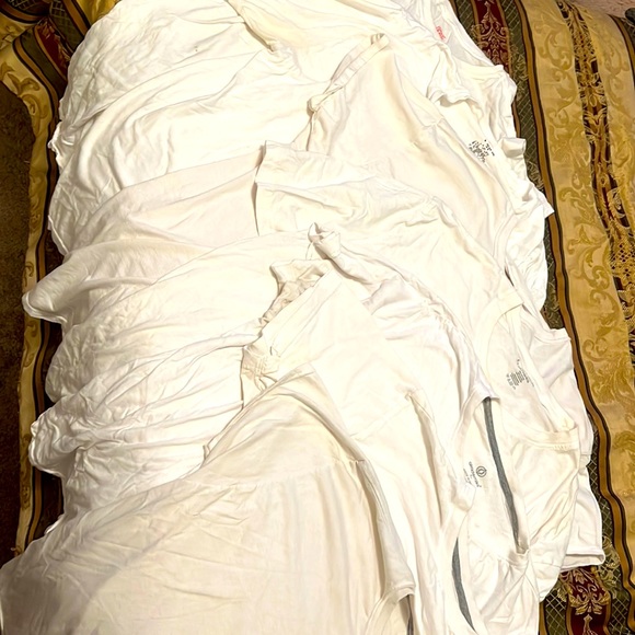 Hanes Other - 🔥7 WHITE UNDER SHIRT BUNDLE